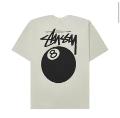 STUSSY 8ボール ピグメントダイ Tシャツ ナチュラル M L