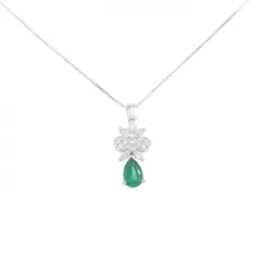 PT900/PT850 エメラルド ネックレス 1.13CT