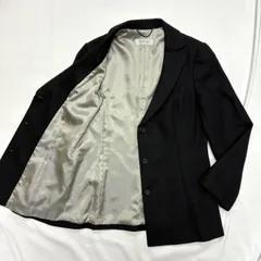 LANVIN ランバン ラ コレクション テーラードジャケット カシミヤ混 黒 40 Lサイズ