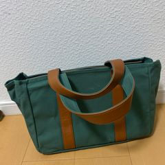 dans le sac トートバッグカーキ×ブラウン A4収納可能 大容量 | Mercari