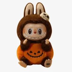 未開封新品 POP MART (ポップマート) Labubu(ラブブ） ハロウィーン パーティー シリーズ パンプキン ぬいぐるみ キーホルダー
