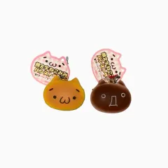 顔文字スタンプ猫パンsqueezeストラップ