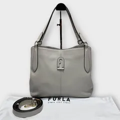 超美品！FURLA  DAFUNE S HOBO フルラ　ダフネ　S ホーボー　2way ショルダーバッグ　ハンドバッグ　ライトグレージュ系