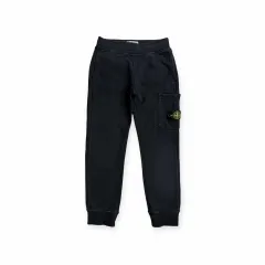 STONE ISLAND ストーンアイランド キッズ ジュニア ブラック 起毛 ジョガー パンツ ズボン 8