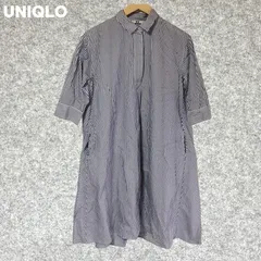 UNIQLO ストライプ 半袖 シャツワンピース Sサイズ
