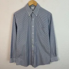 Brooks Brothers ブルックスブラザーズ 長袖 ボタンダウンシャツ ストライプ ネイビー 15-2/3 メンズ 古着 クラシック アメカジ