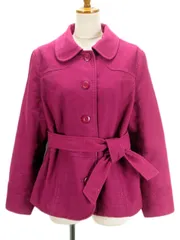 エルエルビーン L.L.BEAN ジャケット コート ラウンドカラー ツイル コットン S ピンク