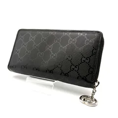 【 美品 】GUCCI　グッチ　GGインプリメ　ラウンドファスナー　長財布　ブラック