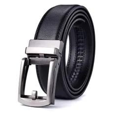 【在庫処分】[DINUQI] 本革 ベルト メンズ 無段階調整 穴なし オートロック式バックル 高級レザー スーツ ビジネス カジュアル クリックタイプ コンフォートデザイン フォーマルから普段使いまで対応 プレゼントにも最適 125cm