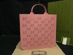 新品未使用 GG ラバー トートバッグ ピンク - メルカリ