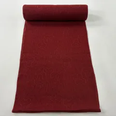 反物 優品 羽尺 羽織 和装コート 毘沙門亀甲 縦縞 小豆色 正絹 【中古】