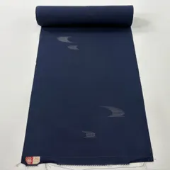 反物 優品 羽尺 羽織 和装コート 夏物 霞 濃紺 正絹 【中古】