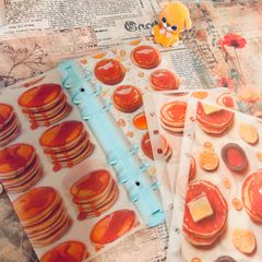 新作◎夢見るパンケーキ A6 savingリフィル ジャーナル 4枚 貯金チャレンジ 両面印刷◎パンケーキ 貯金 バインダー 6穴対応 書き込み可能 ハンドメイド 封筒 韓国