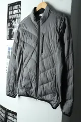 (L-XL) アディダス ダウン アウター ジャケット ゴルフ 軽量 ダック ダウン グレー-162DA