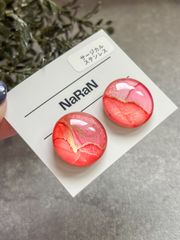 137≫アルコールインクアート【nara】ピアス