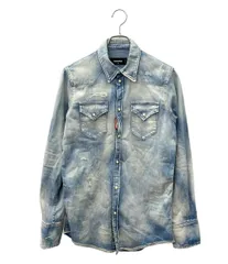 ディースクエアード 長袖 デニムシャツ ダメージ加工 メンズ SIZE 44 (S) DSQUARED2