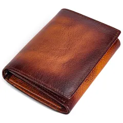 [DCLKO] 財布 メンズ 2つ折り 本革 二つ折り財布 コンパクト ミニ財布 大容量 レザー 本革 メンズ財布 メンズ 折りたたみ 小さい さいふ 一流の革職人が作る 男性用 (k.キャメル)