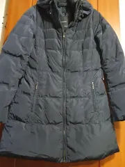 ザラ ベーシック ネイビー ロング ダウン アウター