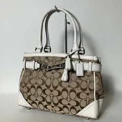 2511-137｜美品｜コーチ シグネチャー ハンドバッグ ホワイト