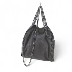 ステラマッカートニー STELLA McCARTNEY ファラベラ チェーンショルダー ハンド ショルダー 2WAY グレー エコレザー イタリア製