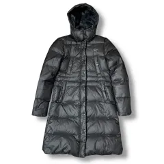 PUMA プーマ ダックダウン ブラック フーディー 軽量 ミディ ダウン S