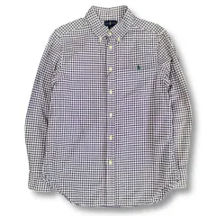 POLO RALPH LAUREN ポロラルフローレン パープル ギンガムチェック 長袖シャツ L(14-16)
