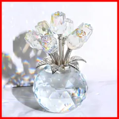 【在庫処分】彼女 バレンタインデー 妻 結婚祝い 誕生日プレゼント 置物 薔薇 枯れないバラの花束 母への贈り物 Ｋ9クリスタル透明のバラギフト 人気 女性 結婚記念日プレゼント