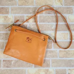 イルビゾンテ ☆ レザー 薄マチ 2WAY ショルダー バッグ イタリア製 ヌメ革 ポシェット IL BISONTE