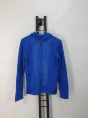 アディダス ステラ マッカートニー フリース フードジップアップ ジャケット ブルー