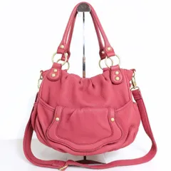 ビューレ Beaure ★コロンとフォルムが可愛い！ トートバッグにもショルダーバッグにも 2wayで レッド系　＊ｋ4489