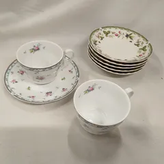 ナルミ カップ&ソーサー バラ柄 小皿 さくらんぼ柄 X5 Q720