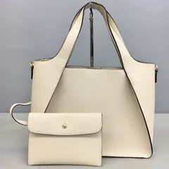 OKPTA ハンドバッグ ショルダーバッグ 2WAY アイボリー系 ショルダーベルト付 未使用 2511LR345