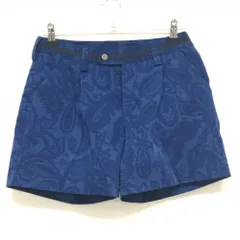 【美品】アディダス ショートパンツ ネイビー ペイズリー柄  レディース L/G ゴルフウェア adidas