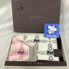 未使用】CELINE    セリーヌ　ハンカチセット　2枚　馬車デザイン　Q863