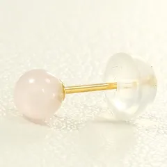 K18YG ピアス(片耳) クォーツ 総重量約0.2g レディース