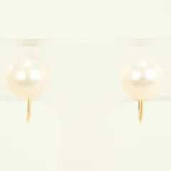 K18YG イヤリング clip-on earrings パール（真珠） 総重量約2.5g