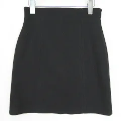 エモダ EMODA タイト スカート 膝上丈 レーヨン M ブラック kz13765