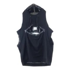 TAKAHIROMIYASHITA The SoloIst. (タカヒロミヤシタザソロイスト) 21SS モンスターデザイン バックプリント オーバーサイズ スウェット ノースリーブパーカー ブラック sc.0012SS21