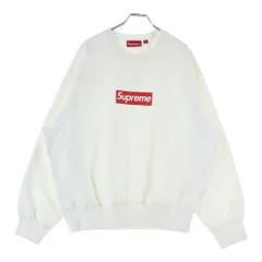 SUPREME (シュプリーム) 25SS Washed Box Logo Crewneck ウォッシュド加工 ボックスロゴ クルーネックスウェットトレーナー ホワイト
