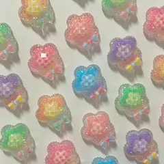 1個 25円 花型 6個セット 【番号指定・個数変更可能】デコパーツ ハンドメイド ホイップ ホイップデコ 資材 ゆめかわ