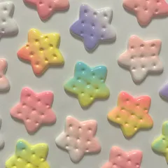 1個 20円 グラデーション星 5個セット 【番号指定・個数変更可能】デコパーツ ホイップ ホイップデコ ハンドメイド 資材 ゆめかわ DIY