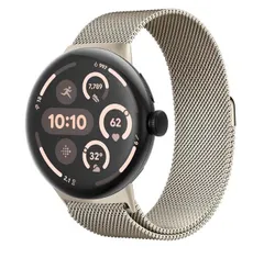 コンパチブル google pixel watch 3/2/1 バンド 45MM 41MM、コンパチブル ピクセルウォッチ バンド/pixelウォッチ3/2/1 バンド、ステンレス メタルバンド マグネット 長さ調節 強力な磁 通気 メッシュ ベルト