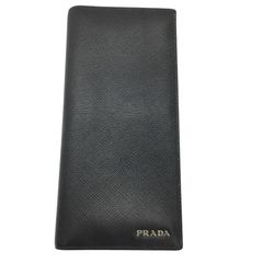 新品】保証書IC内蔵 PRADAサフィアーノレザー 長財布黒トライアングル