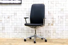 GMIK678I○okamura / オカムラ CRAFTIE クラフティー デスクチェア オフィスチェア アームチェア 本革 ウォールナット 定価約38万 展示品