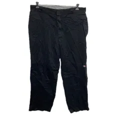 メキシコ製 Dickies ワークパンツ XL～ ブラック ディッキーズ ジップアップ ワーク ダブルニー 無地 ビッグサイズ 2512-229