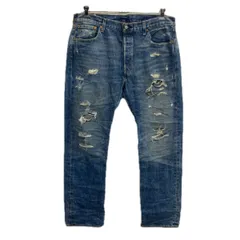 メキシコ製 Levi's 501 デニムパンツ W36 ブルー リーバイス ボタンフライ アメカジ ジーンズ デニム コットン 2512-296