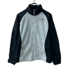 THE NORTH FACE フリースジャケット M ネイビー ライトブルー ノースフェイス ジップアップ ドローコード アウター 秋物 a712-5592