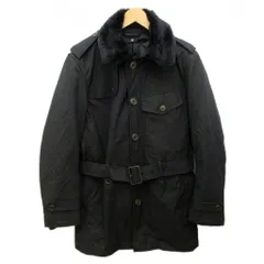 B&Y ユナイテッドアローズ BEAUTY&YOUTH ビューティー&ユース トレンチコート ジャケット シングル 衿フェイクファー キルティングライナー付 M 黒 ブラック ■YHS8 1013