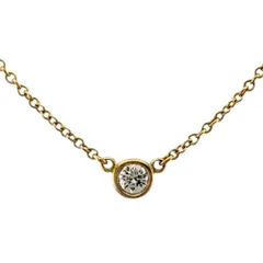 ティファニー バイザヤード 約0.05ct ネックレス 18金 K18イエローゴールド ダイヤモンド レディース  TIFFANY&Co.  中古 ティファニー