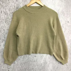 archives アルシーヴ ラメ ボリューム スリーブ 長袖 ニット プルオーバー グリーン Ｍサイズ ◇〇